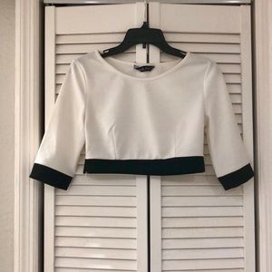 BLACK AND WHITE TWO PIECE